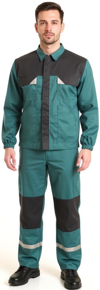 Костюм - яке с полугащеризон - зелен