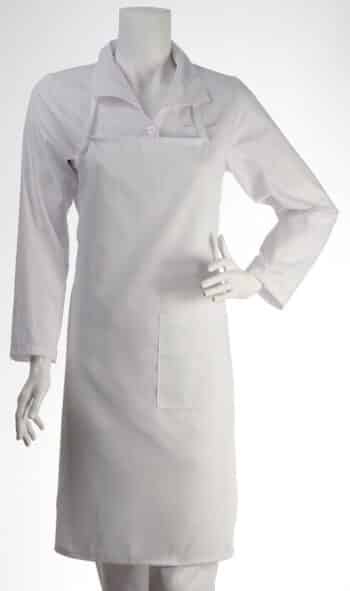 Престилка през врата - бяла