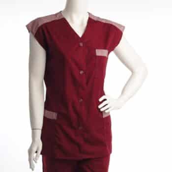 камериерска туника с колан бордо