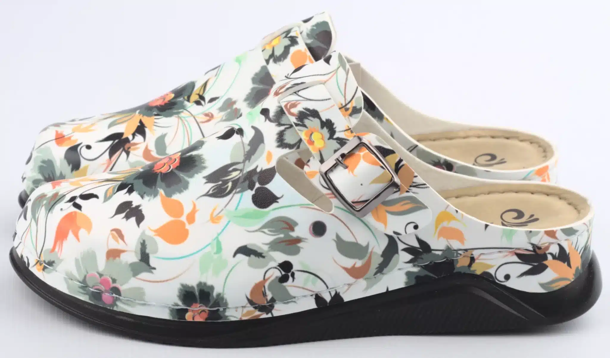 Дамско сабо Тайгърлайн с каишка - Флора - Image 6