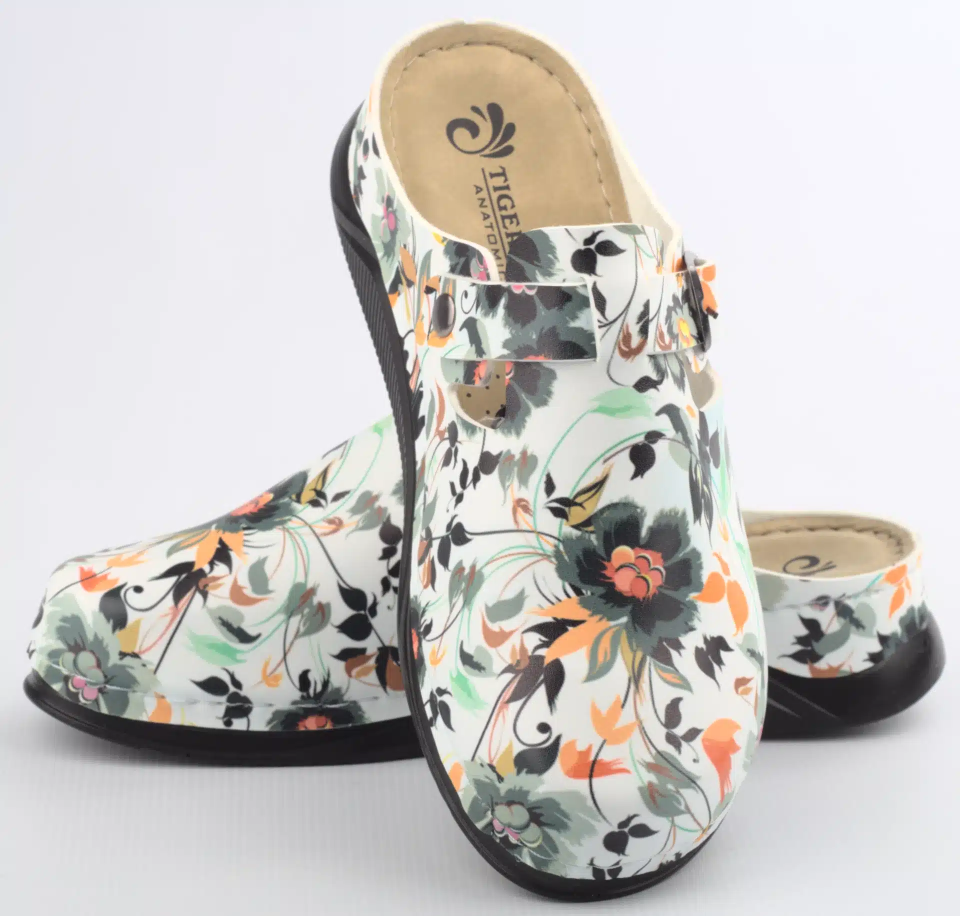 Дамско сабо Тайгърлайн с каишка - Флора