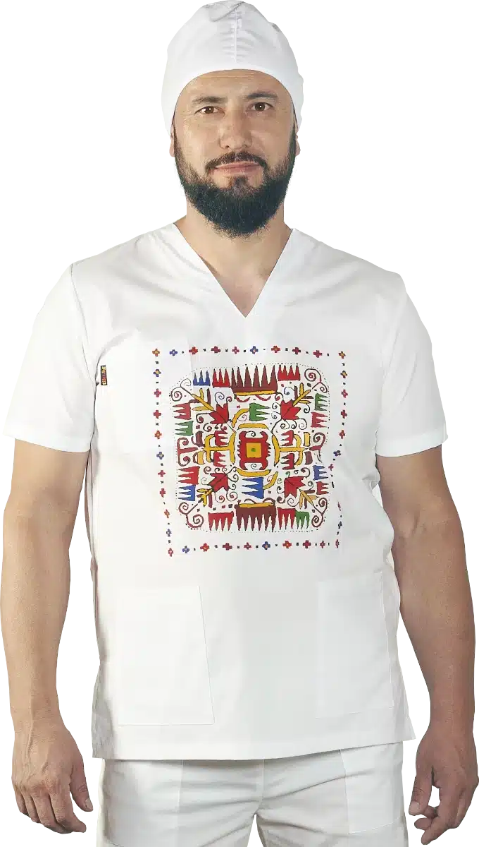 Медицински костюм унисекс с печат шевица - Image 2