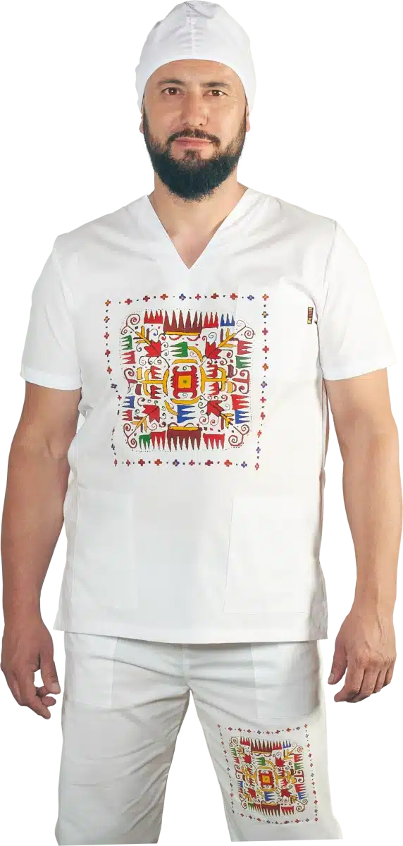 Медицински костюм унисекс с печат шевица