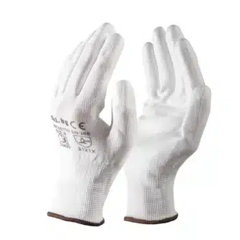 Бели работни ръкавици полиуретан