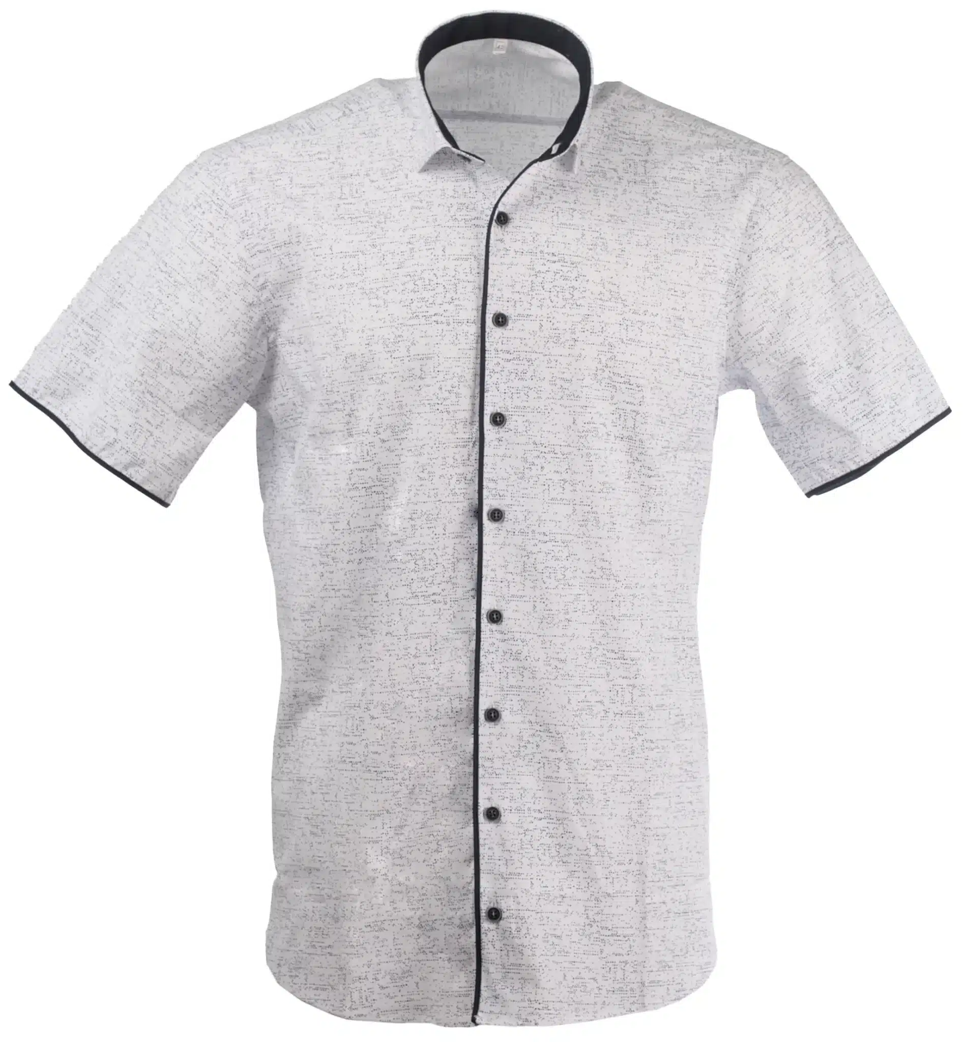 мъжка риза меланж Тони с къс ръкав