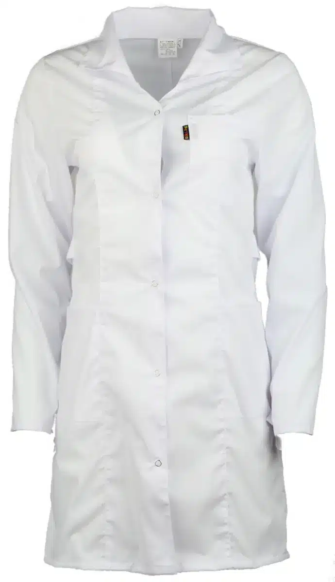 бяла медицинска манта с тик так копче