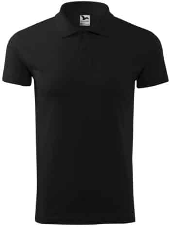 Мъжка тениска с яка Малфини – черна