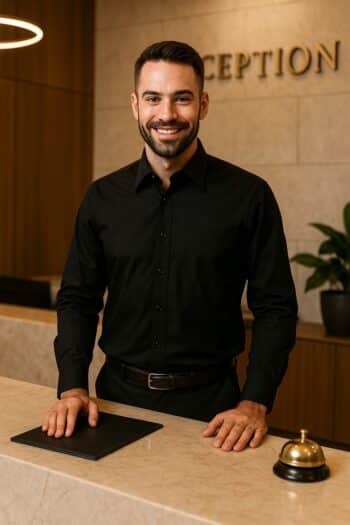 Мъжка риза Стил – черна с дълъг ръкав