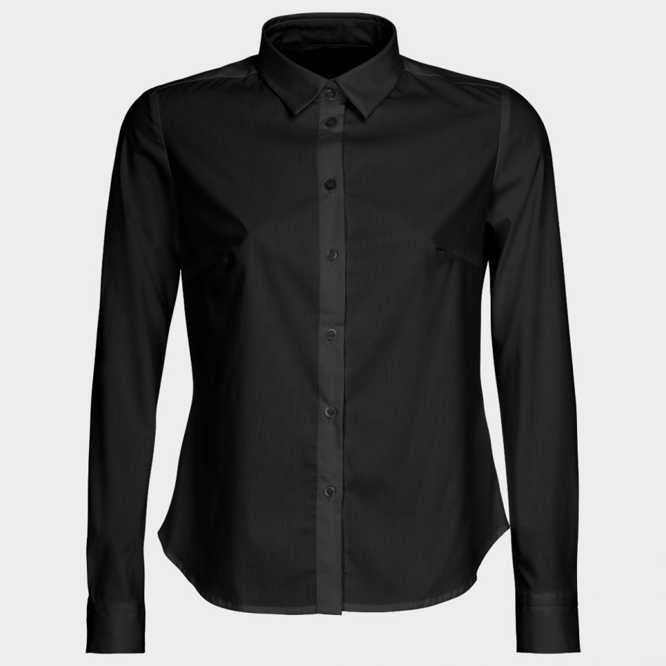 Дамска риза VELILLA - black / white - Image 6