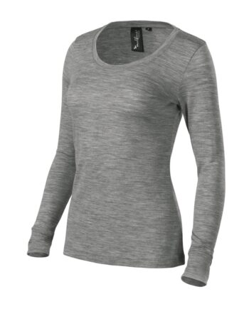 Merino Rise LS - 12 - Dark gray melange - C