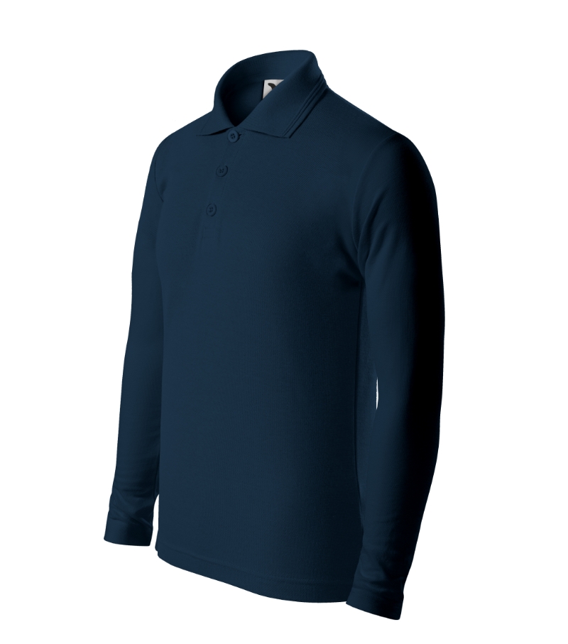 Pique Polo LS - 02 - Navy blue - C