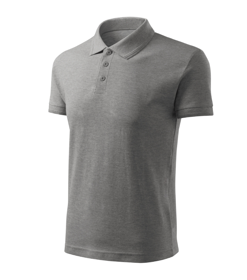 Pique Polo Free - 12 - Dark gray melange - C