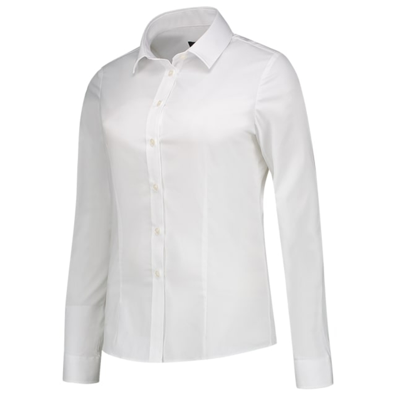 Fitted Stretch Blouse - T0 - White - C