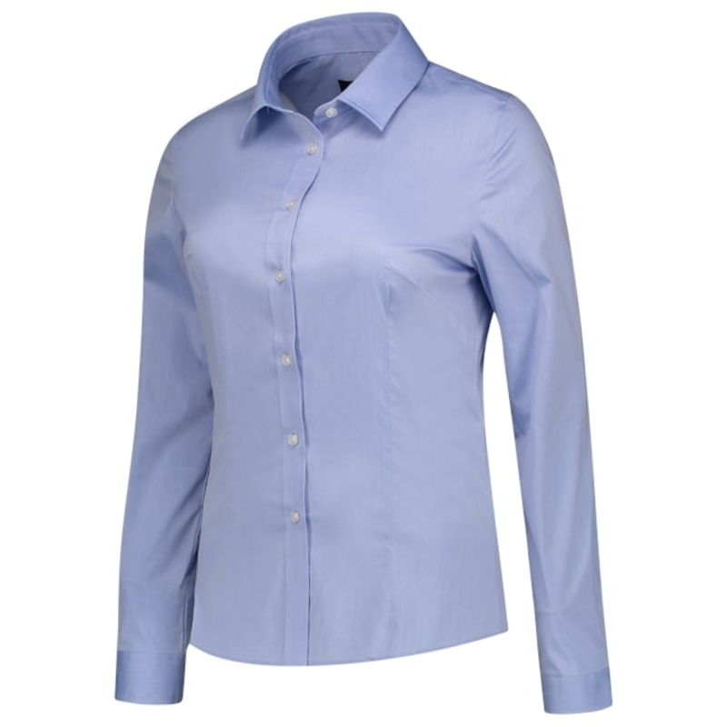 Fitted Stretch Blouse - TC - Blue - C