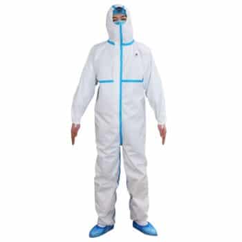 Защитен гащеризон с качулка COVERALL WHITE TYPE 3, 4