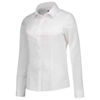 Fitted Stretch Blouse - T0 - White - C